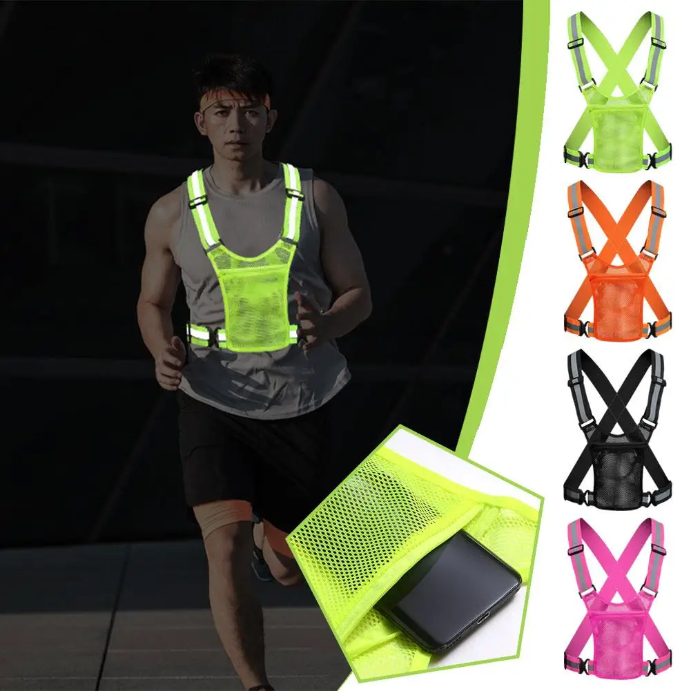 Running Gear Reflective - Kamizelki odblaskowe odblaskowe, lekkie, regulowane, elastyczne,