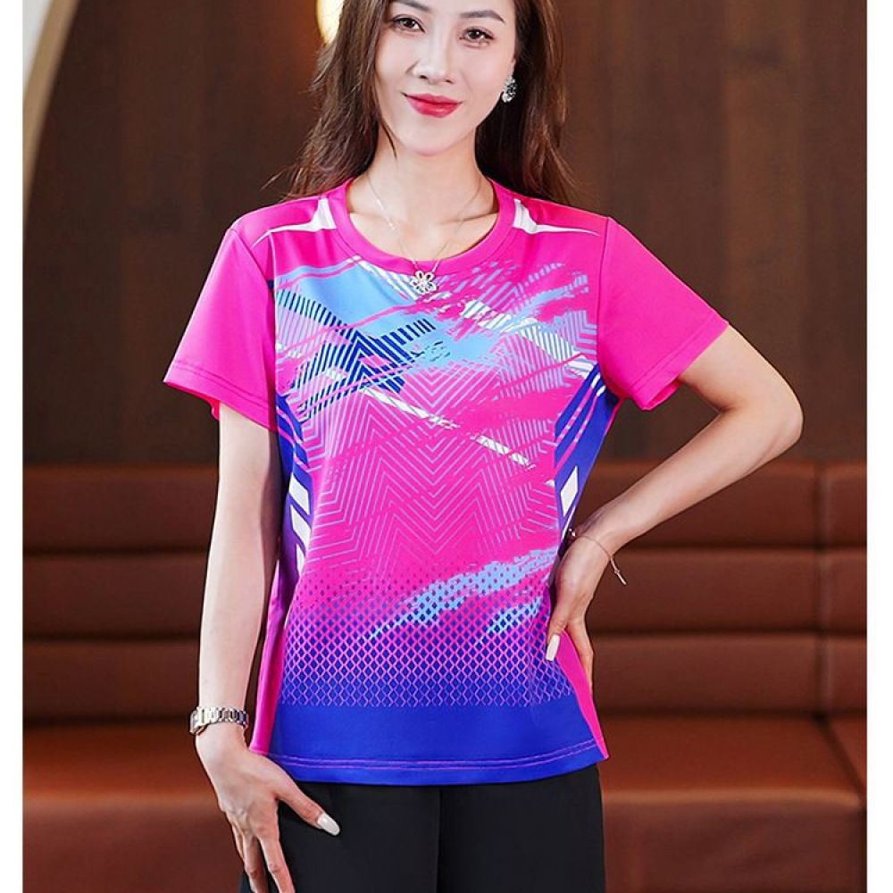 Running Gear Plus Size - Damska koszulka do jogi szybkoschnąca, sportowa,