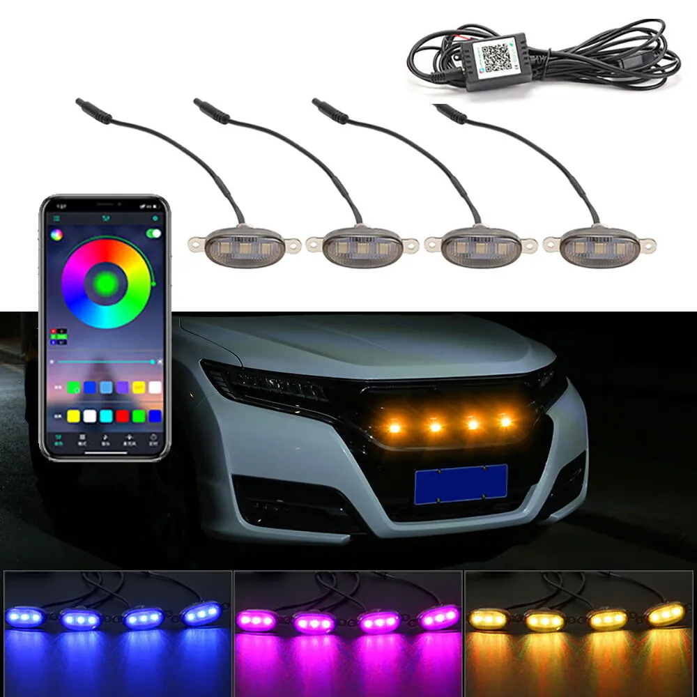 Running Gear Accessories - Oświetlenie przedniej kratki samochodu LED Uniwersalne