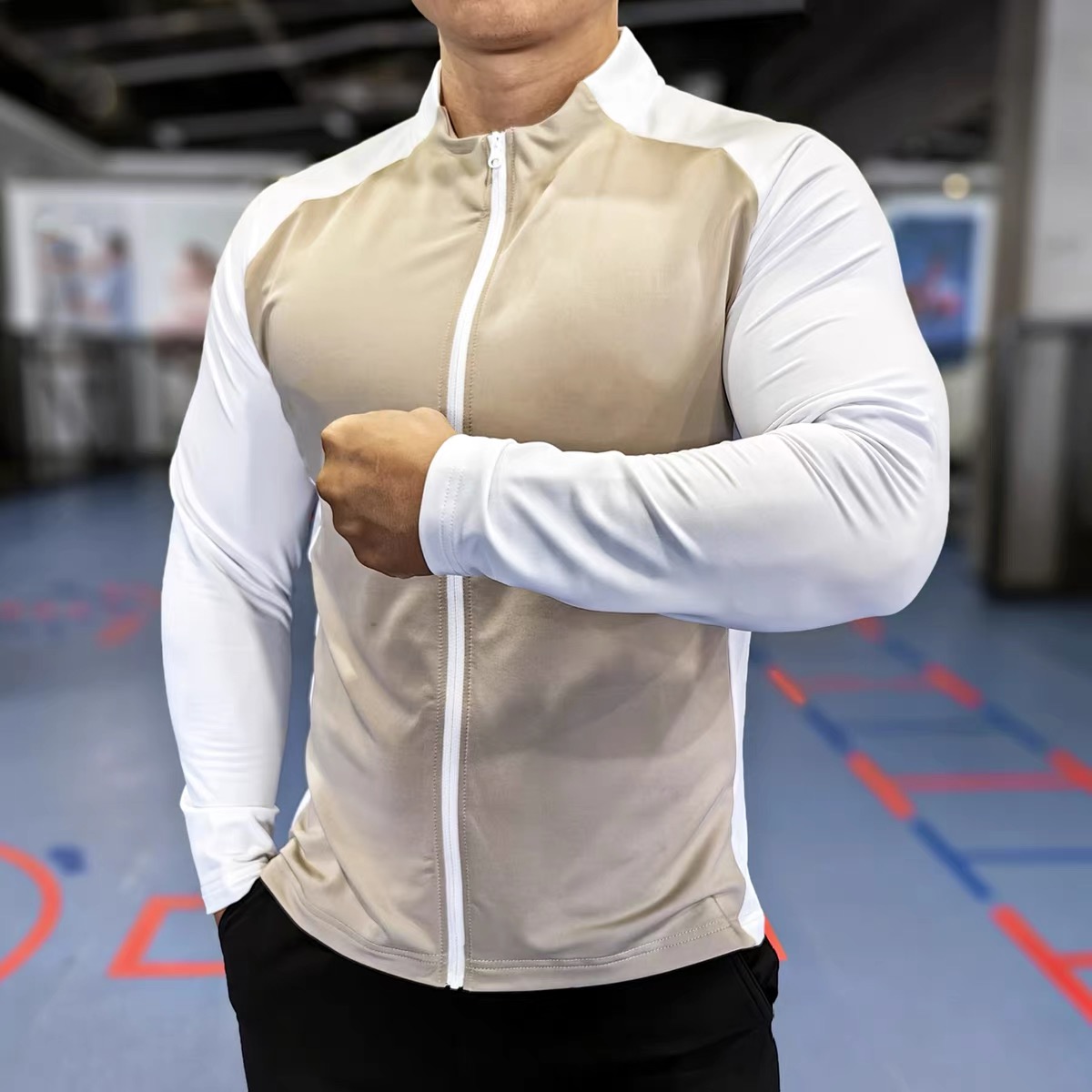 Reflective Running Jacket - Zimowa Jesienna Szybkoschnąca Oddychająca Koszulka Sportowa